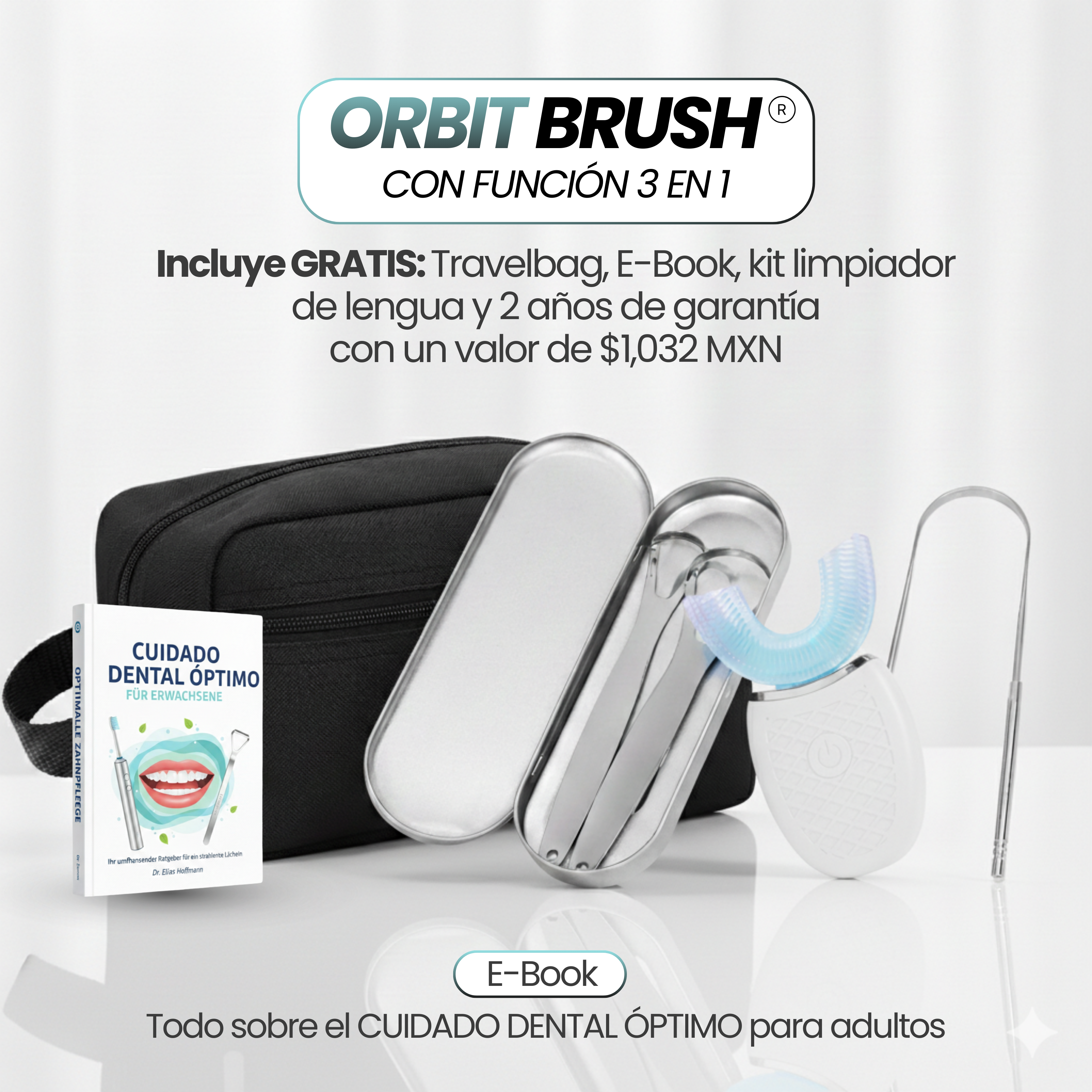 ORBIT BRUSH® - Cepillo de dientes 360° para dientes más limpios – incluso si no te cepillas perfecto