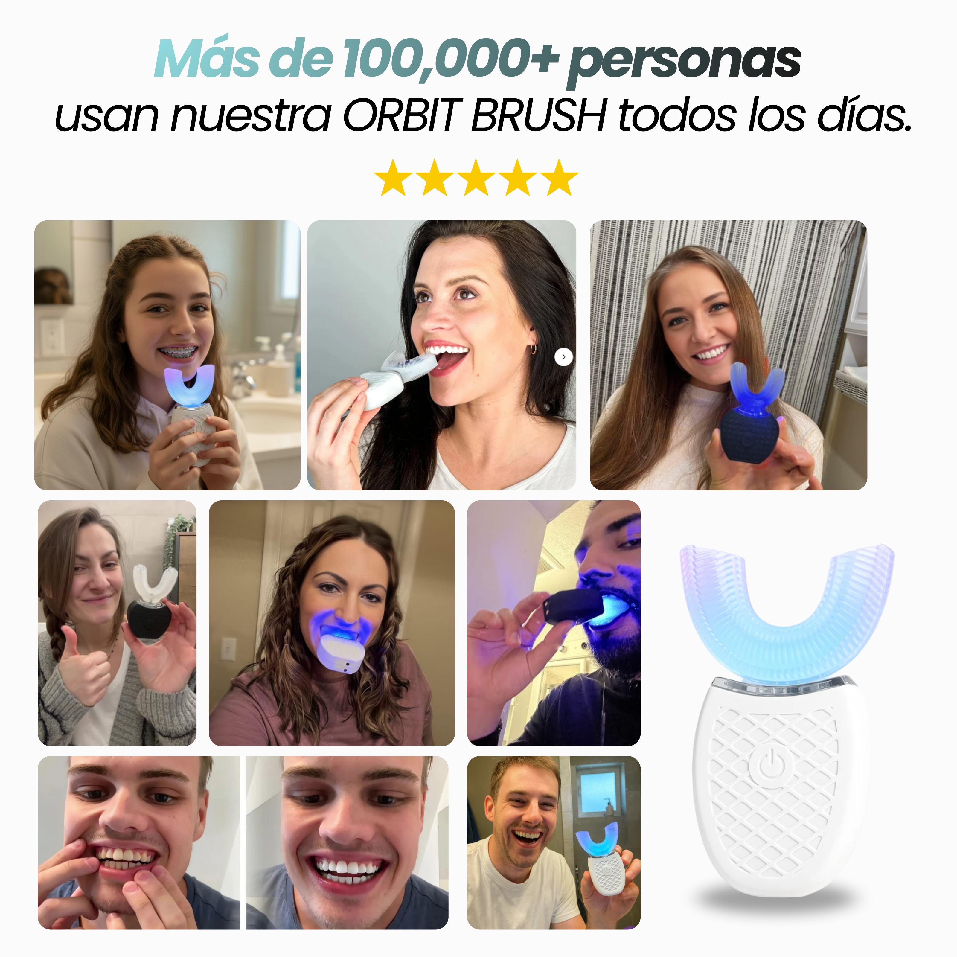 ORBIT BRUSH® - Cepillo de dientes 360° para dientes más limpios – incluso si no te cepillas perfecto