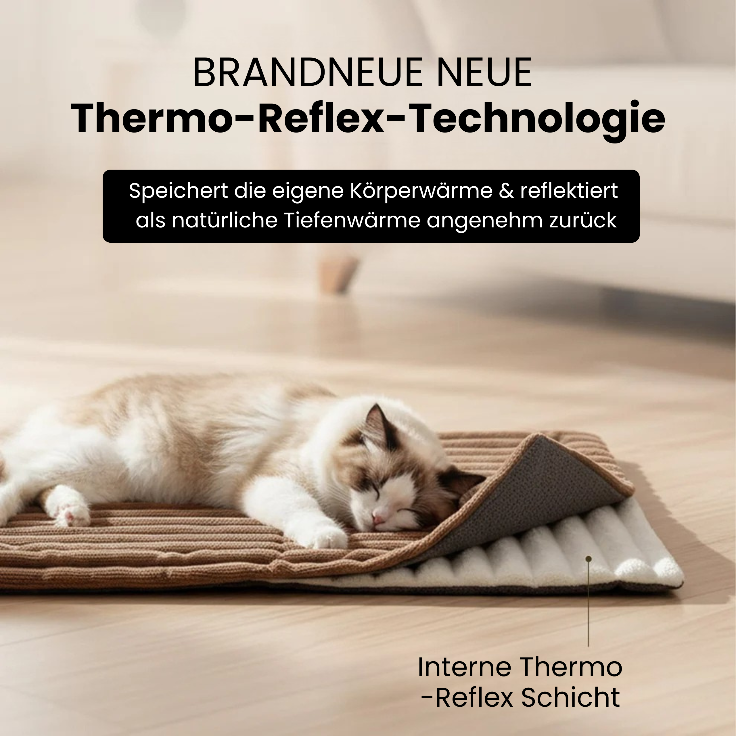 CozyHeat - Orthopädische selbstwärmende Katzen Matte (61x45cm)