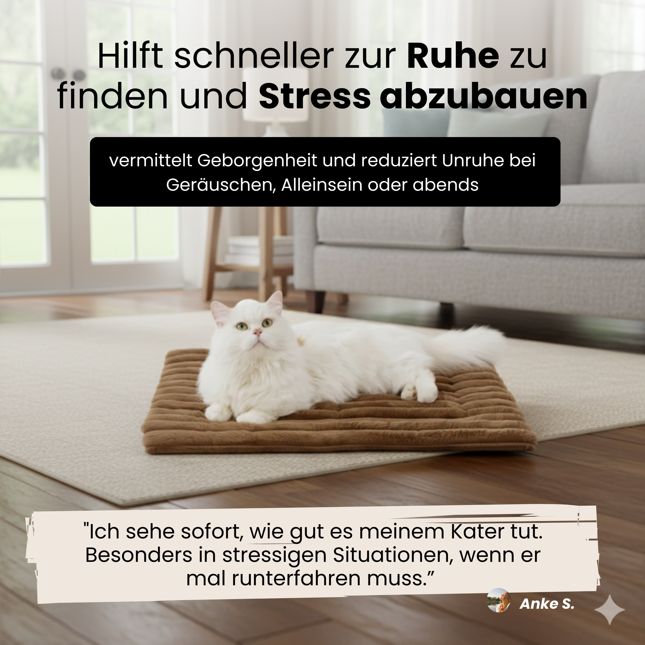 CozyHeat - Orthopädische selbstwärmende Katzen Matte (61x45cm)