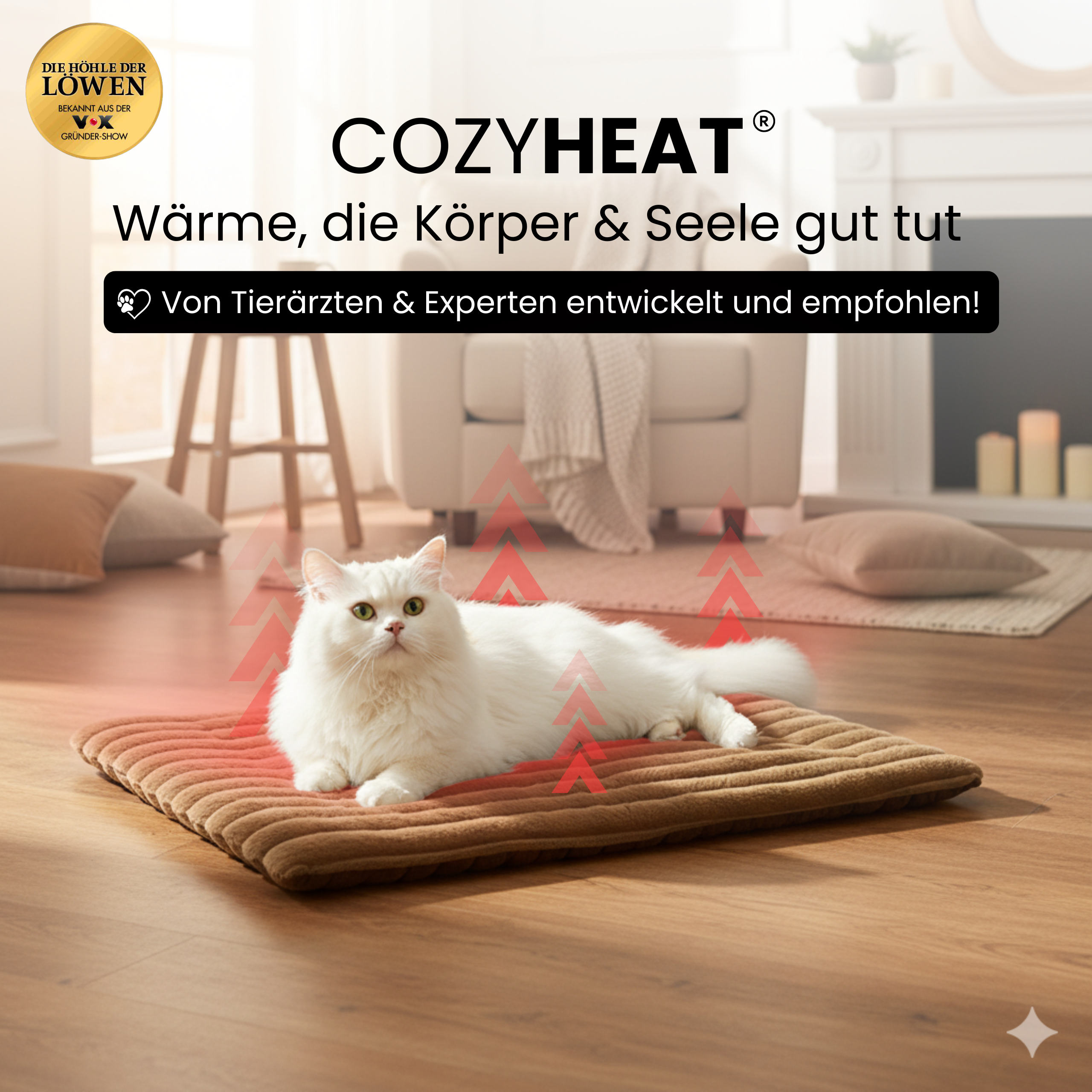 CozyHeat - Orthopädische selbstwärmende Katzen Matte (61x45cm)